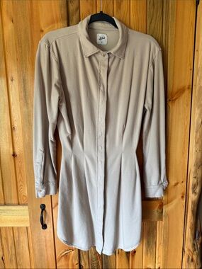 Lezat Long-Sleeve Shirt Dress 100% Cotton